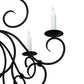 Meyda Lighting Grace 36" 10-Light 2-Tier Blackwash Chandelier With White Faux Candlelight