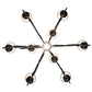 Meyda Lighting Grace 40" 10-Light 2-TIer Timeless Bronze Chandelier With White Natural Linen Shade