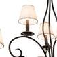 Meyda Lighting Grace 40" 10-Light 2-TIer Timeless Bronze Chandelier With White Natural Linen Shade