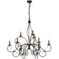 Meyda Lighting Grace 40" 10-Light 2-Tier Timeless Bronze Chandelier
