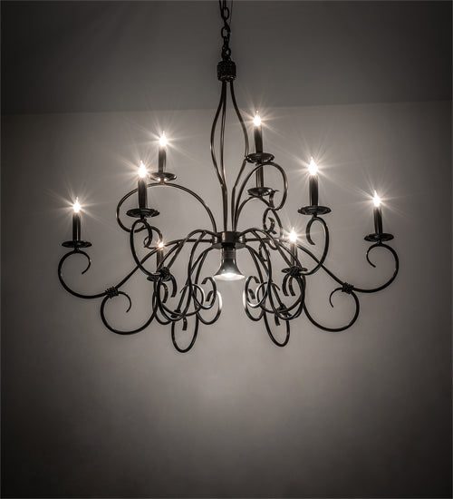 Meyda Lighting Grace 40" 10-Light 2-Tier Timeless Bronze Chandelier