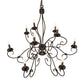 Meyda Lighting Grace 40" 10-Light 2-Tier Timeless Bronze Chandelier