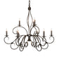 Meyda Lighting Grace 40" 10-Light 2-Tier Timeless Bronze Chandelier