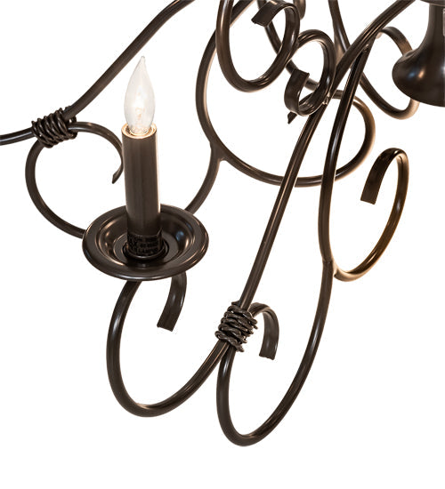 Meyda Lighting Grace 40" 10-Light 2-Tier Timeless Bronze Chandelier