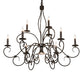 Meyda Lighting Grace 40" 10-Light 2-Tier Timeless Bronze Chandelier