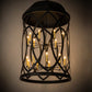 Meyda Lighting Grafton 42" 18-Light Textured Black Pendant Light With Ivory Faux Candlelight
