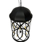 Meyda Lighting Grafton 42" 18-Light Textured Black Pendant Light With Ivory Faux Candlelight