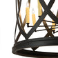 Meyda Lighting Grafton 42" 18-Light Textured Black Pendant Light With Ivory Faux Candlelight