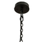 Meyda Lighting Grafton 42" 18-Light Textured Black Pendant Light With Ivory Faux Candlelight
