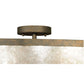 Meyda Lighting Granada 30" 5-Light Gilded Tobacco Flush Mount Light With Silver Mica Shade Glass