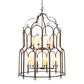 Meyda Lighting Grand Stair 54" 18-Light Gilded Tobacco Chandelier With Antique Cream Textrene Shade