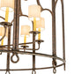 Meyda Lighting Grand Stair 54" 18-Light Gilded Tobacco Chandelier With Antique Cream Textrene Shade