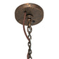 Meyda Lighting Grand Stair 54" 18-Light Gilded Tobacco Chandelier With Antique Cream Textrene Shade