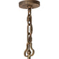 Meyda Lighting Grand Stair 54" 18-Light Spanish Gold Chandelier With Antique Cream Textrene Shade