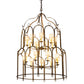 Meyda Lighting Grand Stair 54" 18-Light Spanish Gold Chandelier With Antique Cream Textrene Shade