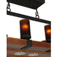 Meyda Lighting Grand Terrace 72" 20-Light Wrought Iron Chandelier With Frosted Amber Shade Glass