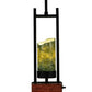 Meyda Lighting Grand Terrace 72" 6-Light Black Island Pendant Light With Dark Green Jadestone Shade