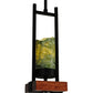 Meyda Lighting Grand Terrace 72" 6-Light Black Island Pendant Light With Dark Green Jadestone Shade