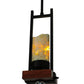 Meyda Lighting Grand Terrace 72" 6-Light Black Island Pendant Light With Light Green Jadestone Shade