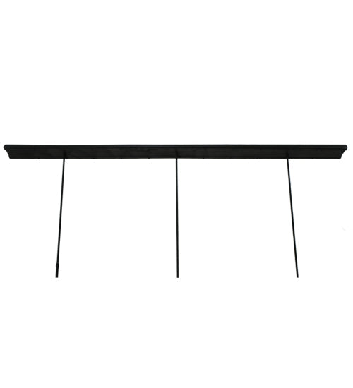 Meyda Lighting Grand Terrace 72" 6-Light Black Island Pendant Light With Light Green Jadestone Shade
