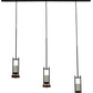 Meyda Lighting Grand Terrace 72" 6-Light Black Island Pendant Light With Light Green and White Jadestone Shade