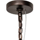 Meyda Lighting Grand Tulip Medallion 60" 14-Light 6-Arm Mahogany Bronze Chandelier With Multi-Colored Shade Glass