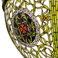 Meyda Lighting Grand Tulip Medallion 60" 14-Light 6-Arm Mahogany Bronze Chandelier With Multi-Colored Shade Glass