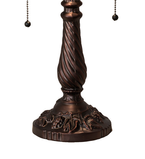 Meyda Lighting Grape 22" 2-Light Mahogany Bronze Table Lamp Base