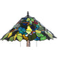 Meyda Lighting Grape Harvest 25" 2-Light Mahogany Bronze Table Lamp With Multi-Colored Shade Glass