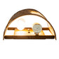 Meyda Lighting Grape Ivy 8" 2-Light Rustic Iron Wall Sconce With Beige Travertine Idalight Shade