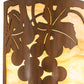 Meyda Lighting Grape Ivy 8" 2-Light Rustic Iron Wall Sconce With Beige Travertine Idalight Shade