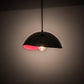 Meyda Lighting Gravity 13" Jet Black Pendant Light With Pink Shade