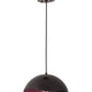 Meyda Lighting Gravity 13" Jet Black Pendant Light With Pink Shade