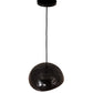 Meyda Lighting Gravity 13" Jet Black Pendant Light With Pink Shade