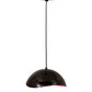 Meyda Lighting Gravity 13" Jet Black Pendant Light With Pink Shade