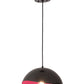 Meyda Lighting Gravity 13" Jet Black Pendant Light With Pink Shade