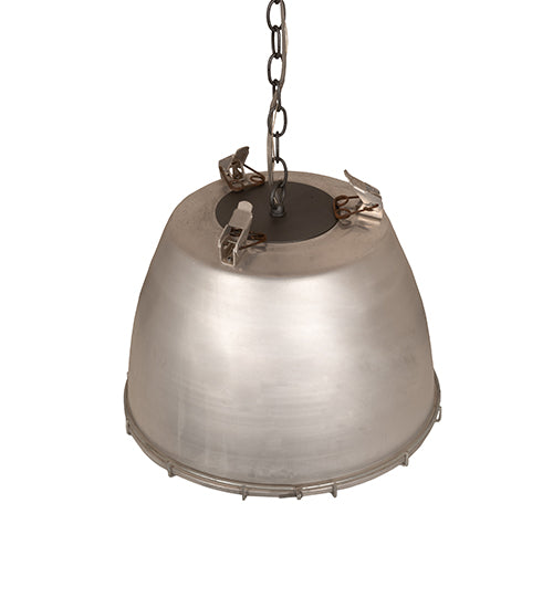 Meyda Lighting Gravity 18" 3-Light Textured Black Pendant Light With Gray Metal Cage Shade