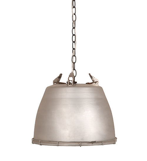 Meyda Lighting Gravity 18" 3-Light Textured Black Pendant Light With Gray Metal Cage Shade