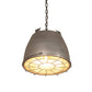 Meyda Lighting Gravity 18" 3-Light Textured Black Pendant Light With Gray Metal Cage Shade