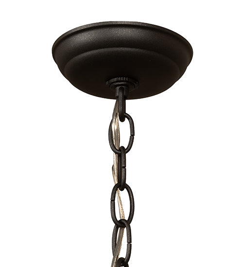 Meyda Lighting Gravity 18" 3-Light Textured Black Pendant Light With Gray Metal Cage Shade