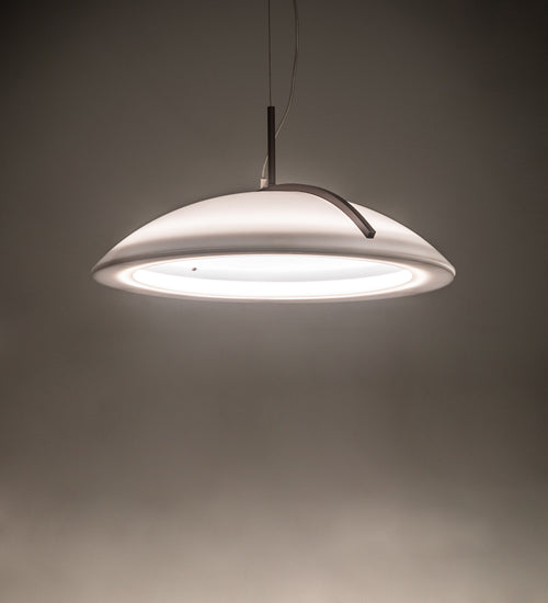 Meyda Lighting Gravity 18" LED Warm Gray Southland Pendant Light With White Statuario Idalight Shade