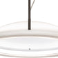 Meyda Lighting Gravity 18" LED Warm Gray Southland Pendant Light With White Statuario Idalight Shade