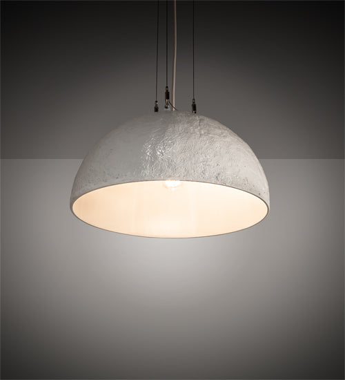 Meyda Lighting Gravity 18" White Pendant Light With White Shade