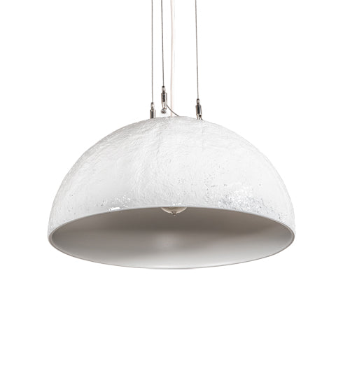 Meyda Lighting Gravity 18" White Pendant Light With White Shade