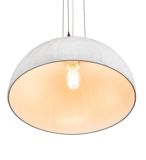 Meyda Lighting Gravity 18" White Pendant Light With White Shade