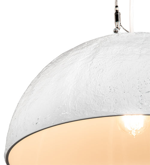 Meyda Lighting Gravity 18" White Pendant Light With White Shade