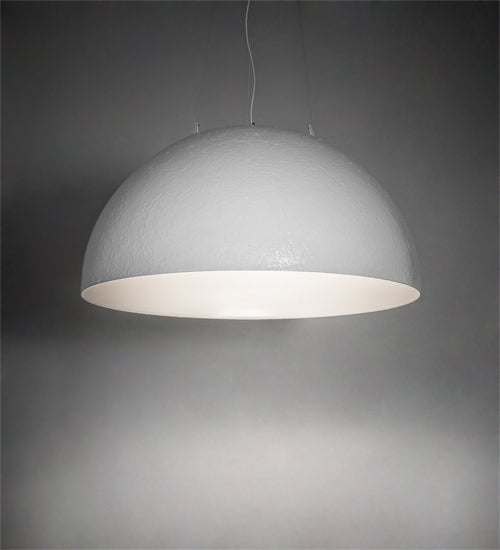 Meyda Lighting Gravity 223028 36" Nickel Pendant Light With White Shade