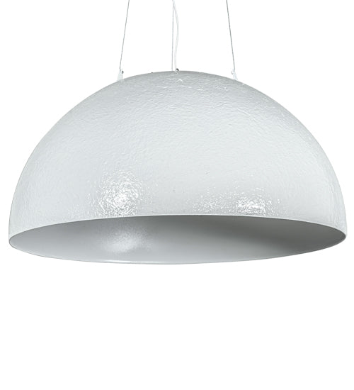 Meyda Lighting Gravity 223028 36" Nickel Pendant Light With White Shade