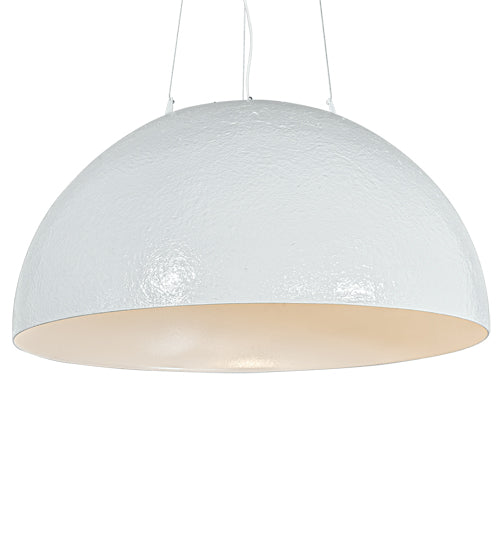 Meyda Lighting Gravity 223028 36" Nickel Pendant Light With White Shade