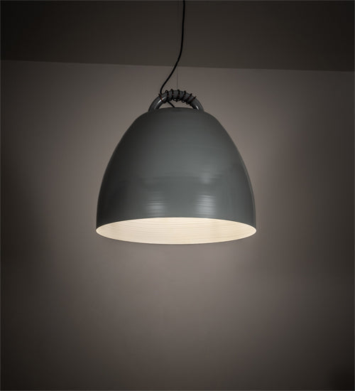 Meyda Lighting Gravity 24" 3-Light Gray Pendant Light With Gray Shade